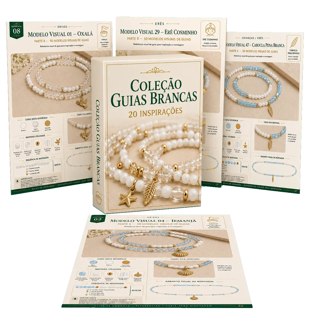 Mockup da Coleção Guias Brancas